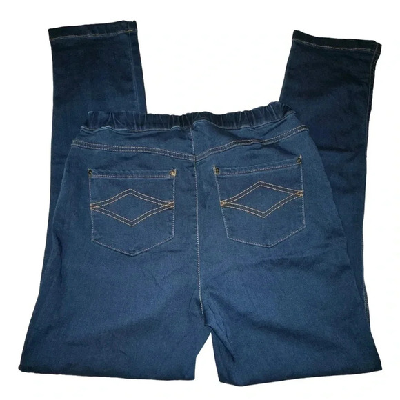 Pajama Jeans M cozy comfy blue pull on jeans - Picture 2 of 6